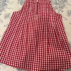 Free People Sleeveless Red and White Gingham Top - Size S.
